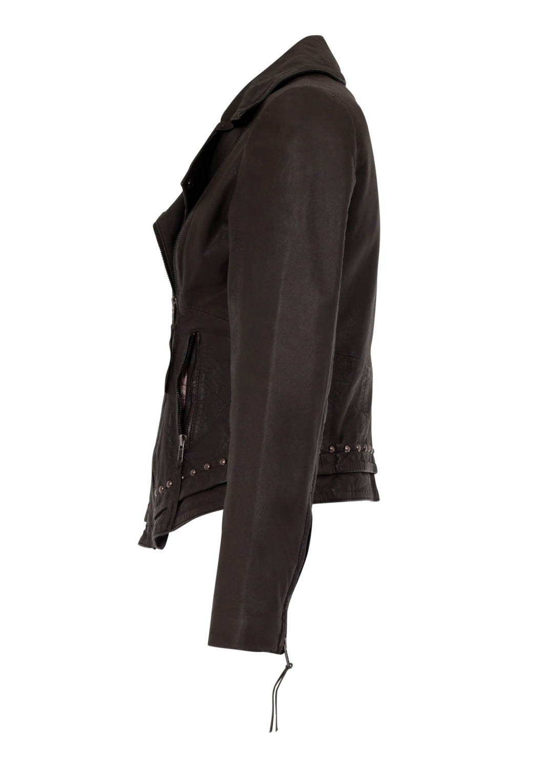 Lyxig biker jacka i premium lammnappa