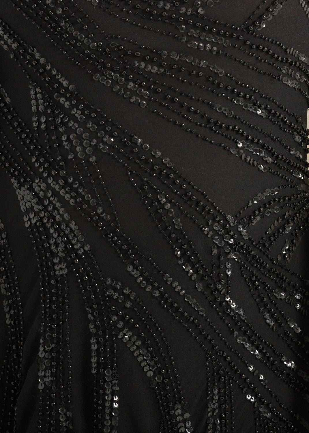 Pärlborderad kort Klänning / Tunika - black