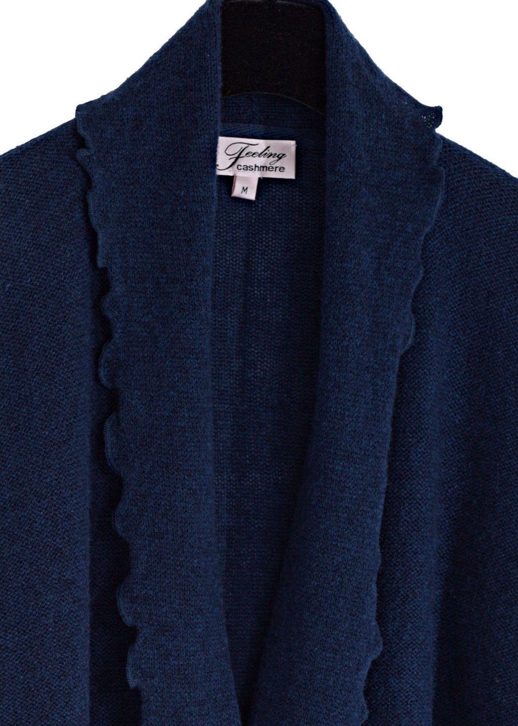 Cardigan Wrap i kashmir - Navy blue
