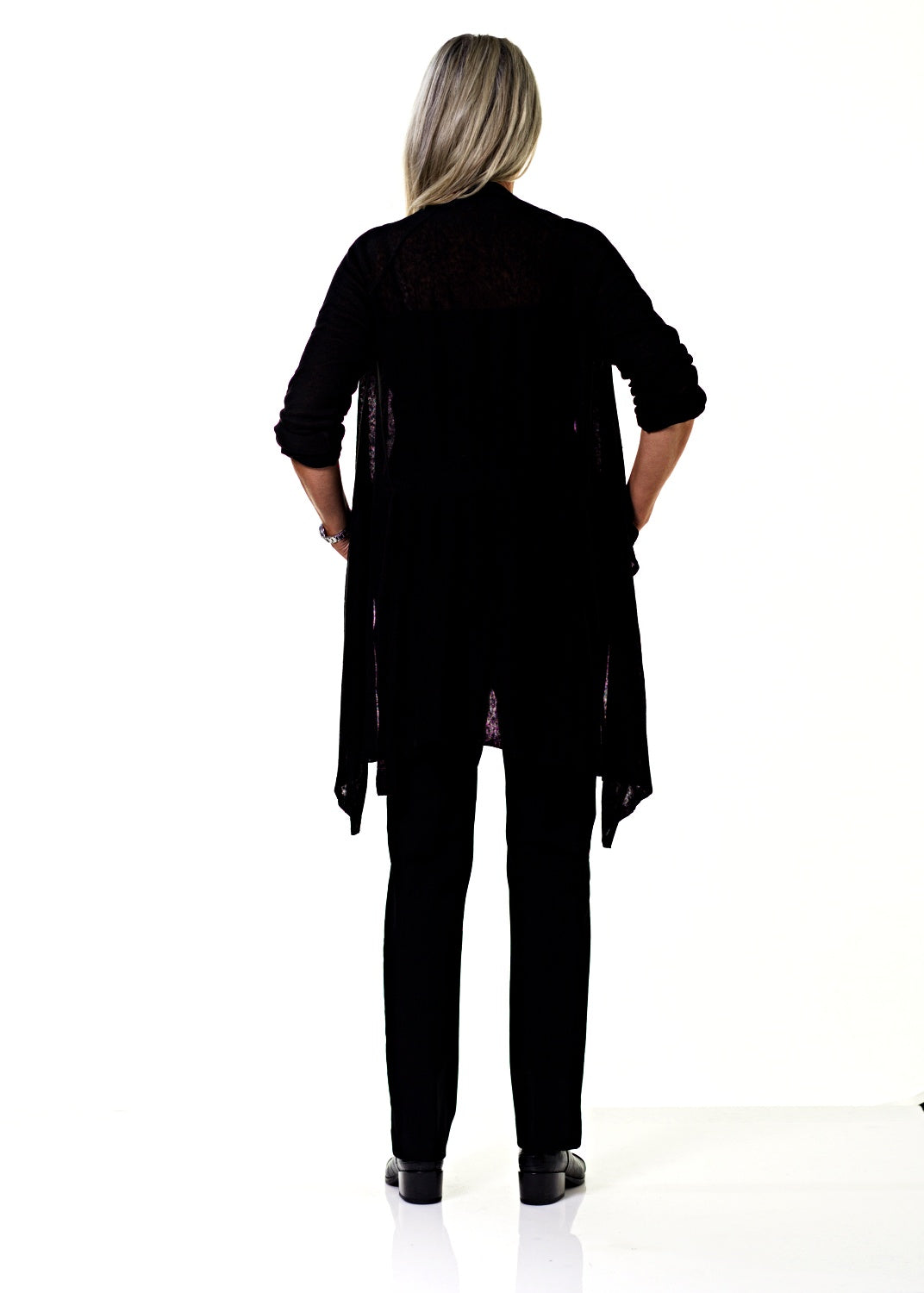 Megan Black Wrap cardigan