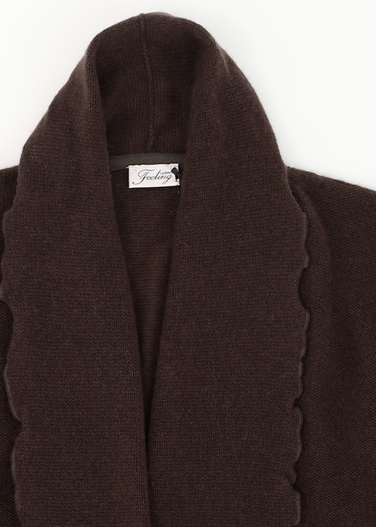 Cardigan Wrap i kashmir - Espresso